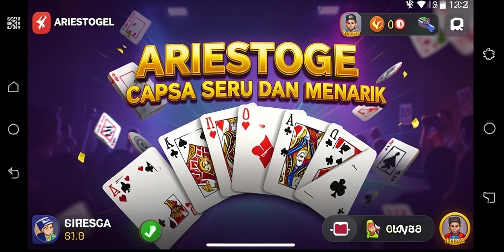 Tampilan antarmuka permainan Capsa yang menarik dan interaktif.