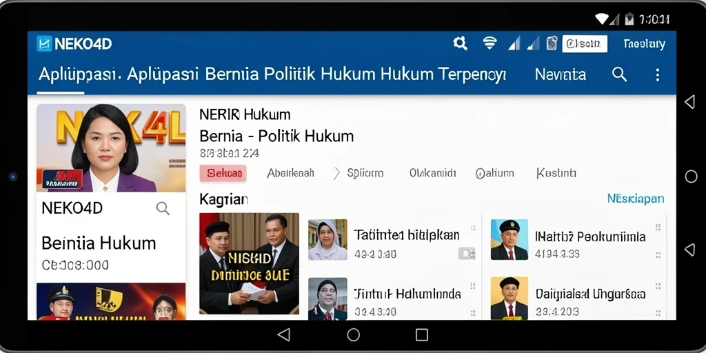 Antarmuka pengguna NEKO4D yang menarik dan informatif.