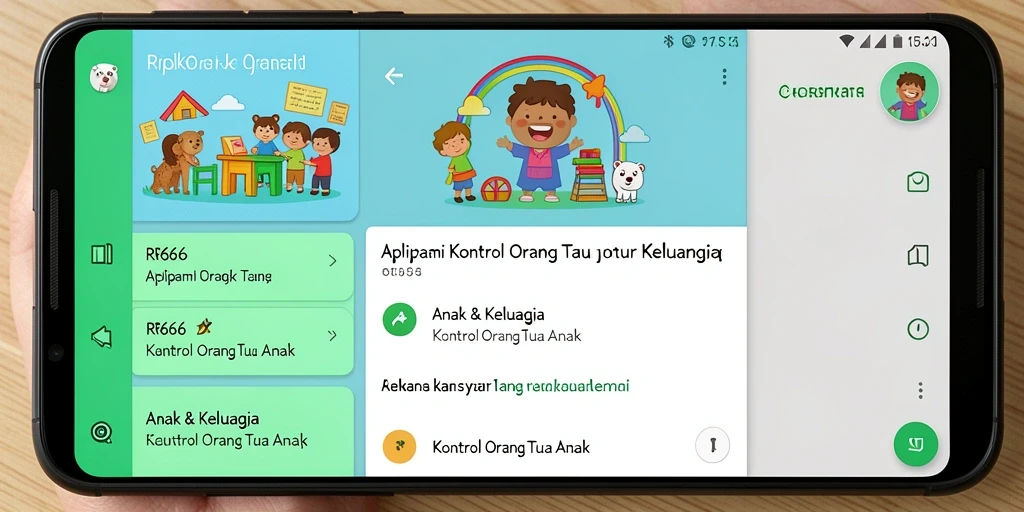 Antarmuka aplikasi RR666 untuk kontrol orang tua yang efisien.