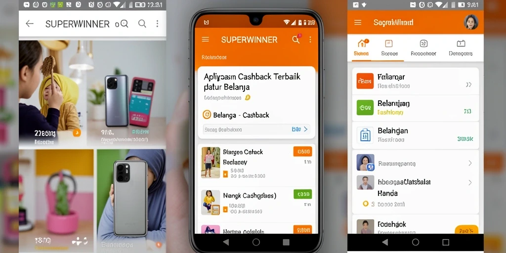 Tampilan antarmuka SUPERWINNER yang sederhana dan user-friendly.