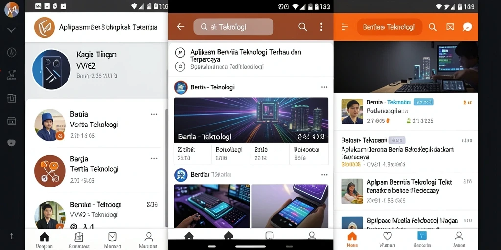 Tampilan antarmuka aplikasi VV62 yang modern dan informatif.