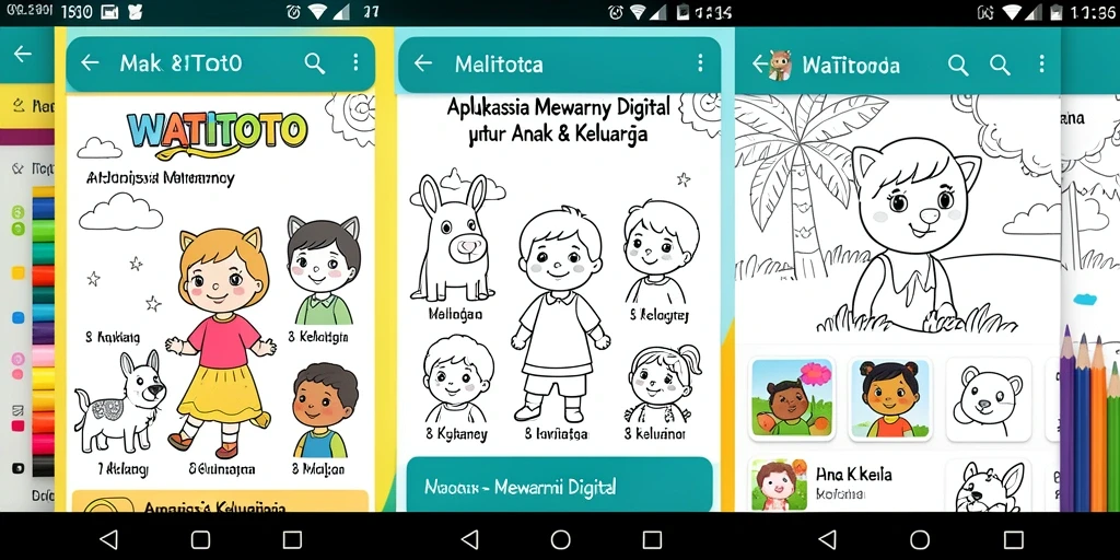 Tampilan antarmuka mudah digunakan untuk mewarnai.
