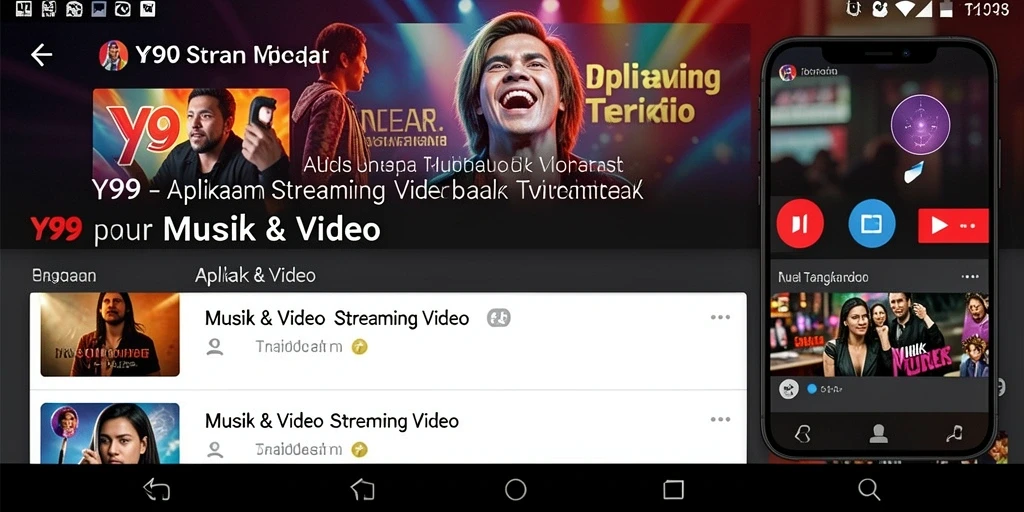 Antarmuka pengguna Y89 yang sederhana dan fungsional untuk Streaming Video.