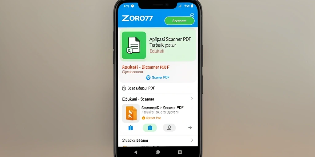 Antarmuka pengguna ZORO77 yang sederhana dan fungsional.