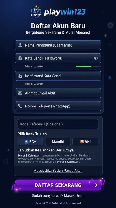 Panduan Registrasi Akun playwin123 untuk Pengguna Android